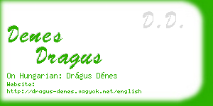 denes dragus business card